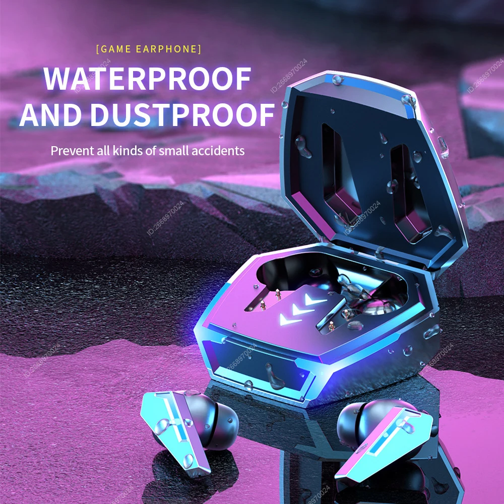 Bluetooth Game Earphones True Wireless TWS In-Ear Headphones With Mic Waterproof Sports Hifi Headsets Balanced Armature for Game