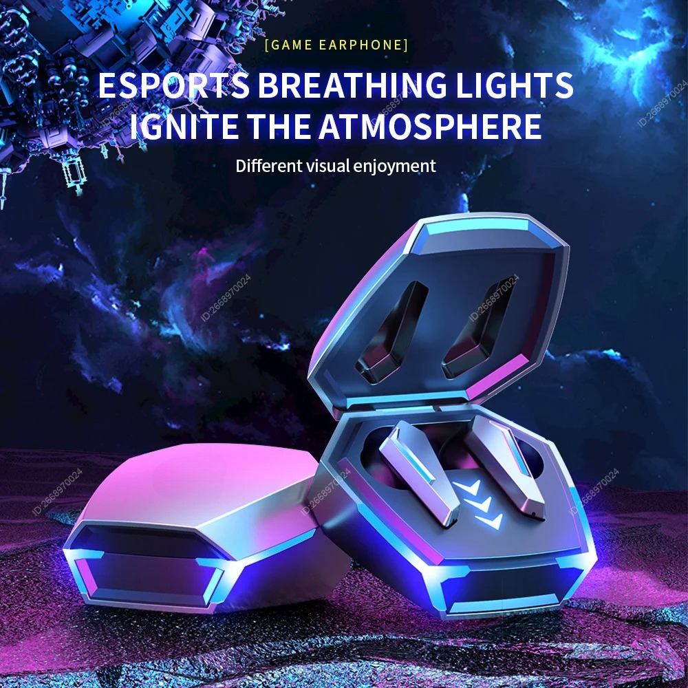 Bluetooth Game Earphones True Wireless TWS In-Ear Headphones With Mic Waterproof Sports Hifi Headsets Balanced Armature for Game