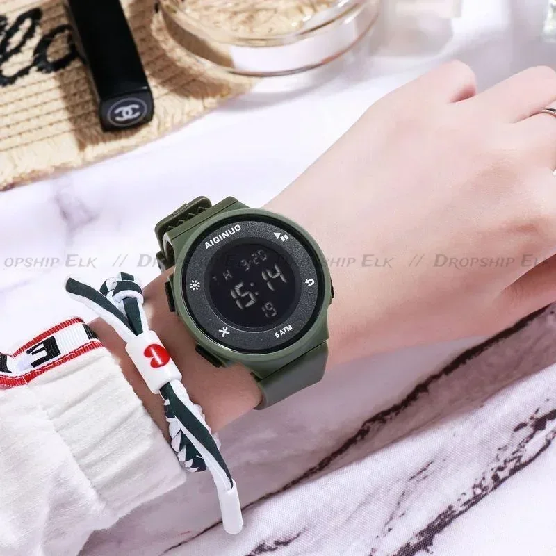 Waterproof Luminous Electronic Watch Women LED Digital Watches Men's Round Sports Wristwatch Outdoor Military Clock reloj mujer