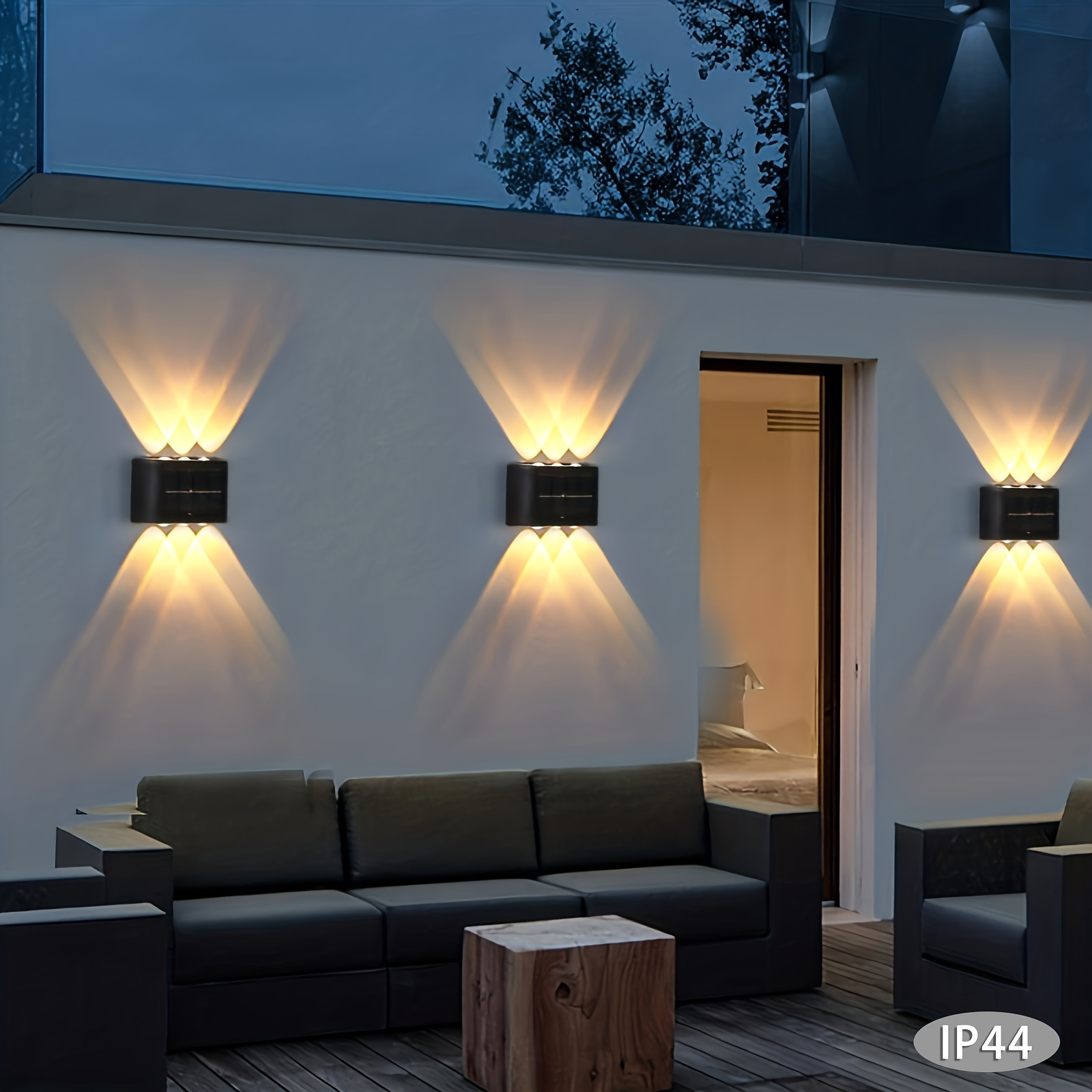 1-2pc 6/10 LED Solar Outdoor Wall Decorative Landscape Lighting Light Fixtures Suitable For Courtyard Villa Fence Terrace Garden