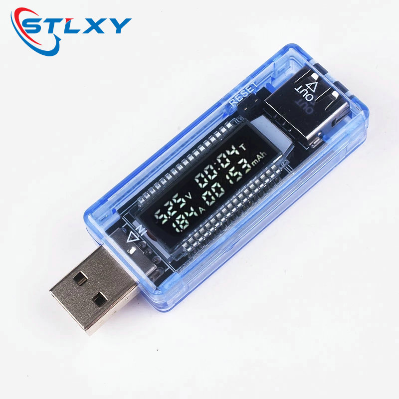 USB Voltmeter Ammeter Current Voltage Tester LCD Digital Display Power Battery Capacity Tester Measurement USB Charge Indicator